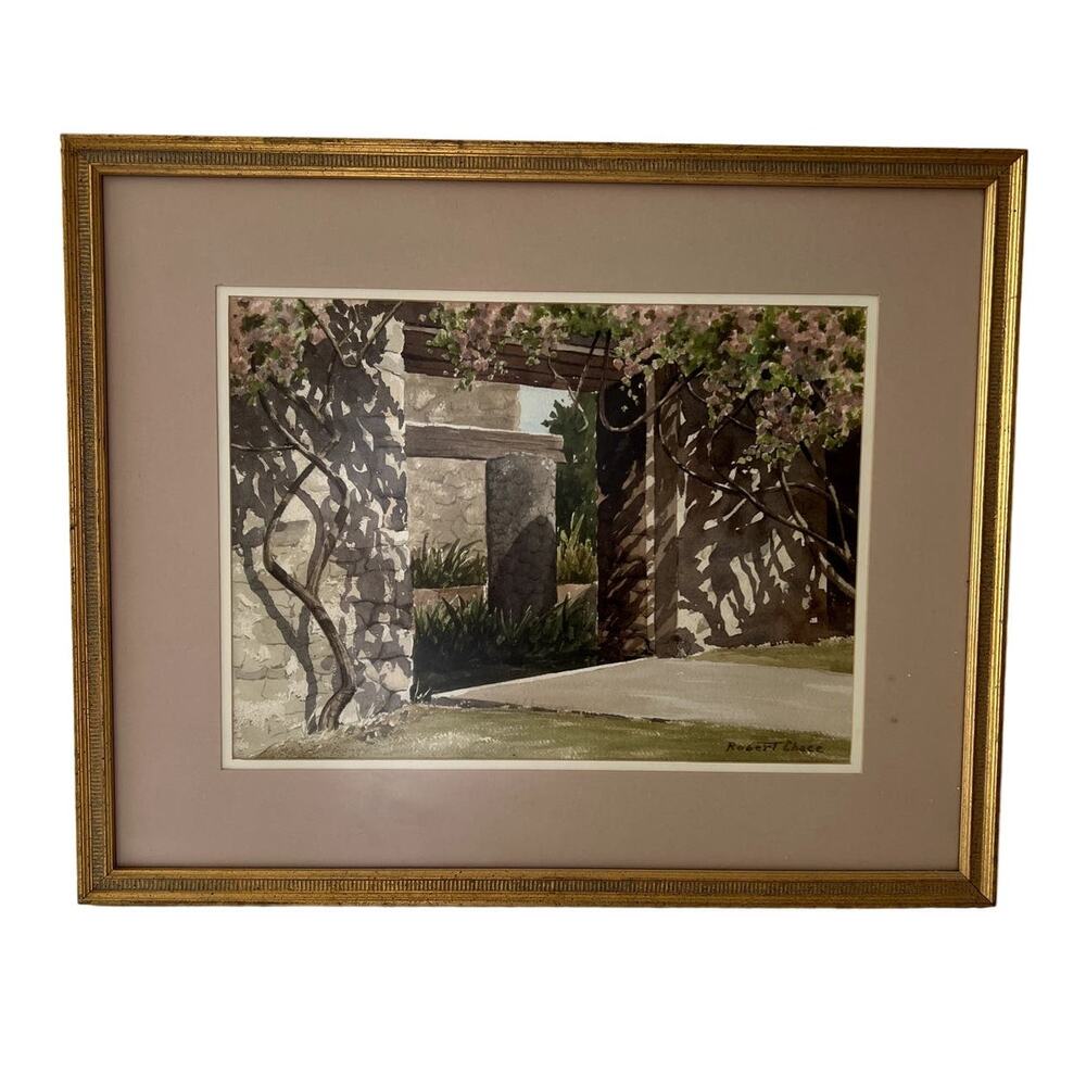 Robert Chace Signed Watercolor Print Framed Matted Excellent Condition.